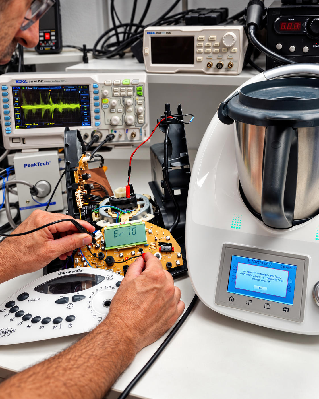 Diagnóstico electrónico de Thermomix en Coeltron Escuela